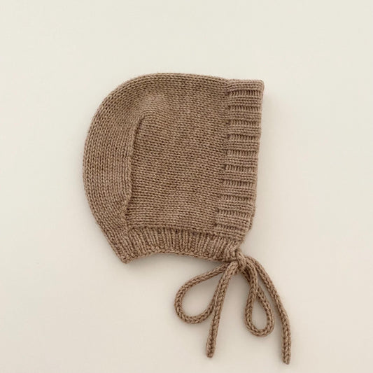 Cashmere Knit Baby Bonnet: Soft & Warm, Handmade in USA