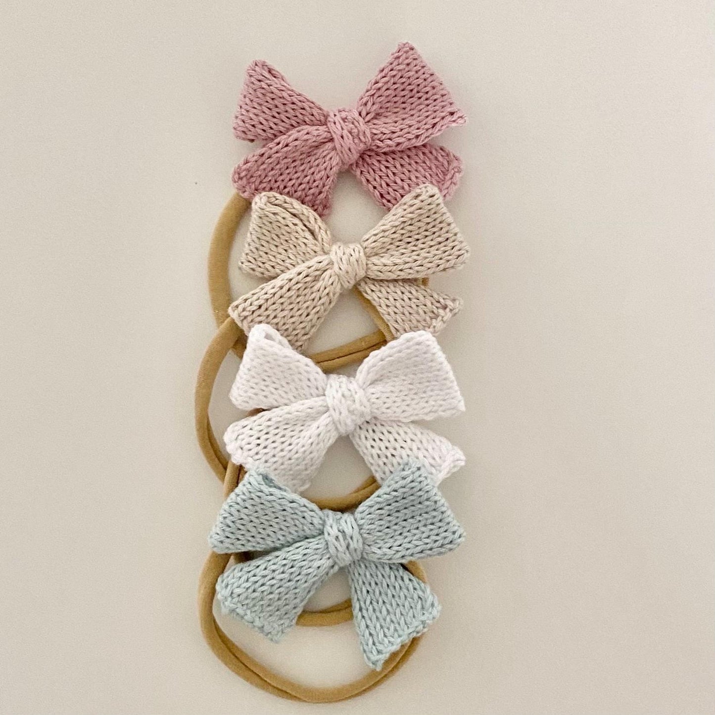 Knit Baby Bow Headband: Soft Cotton Head Accessory
