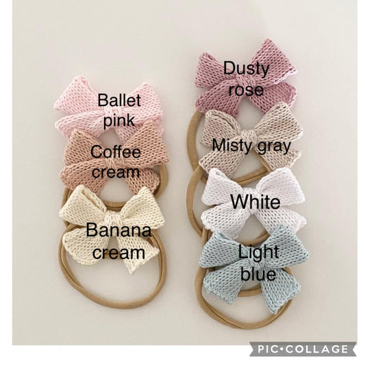 Knit Baby Bow Headband: Soft Cotton Head Accessory