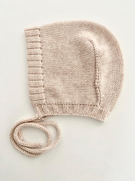 Cashmere Knit Baby Bonnet: Soft, Warm, Handmade in USA