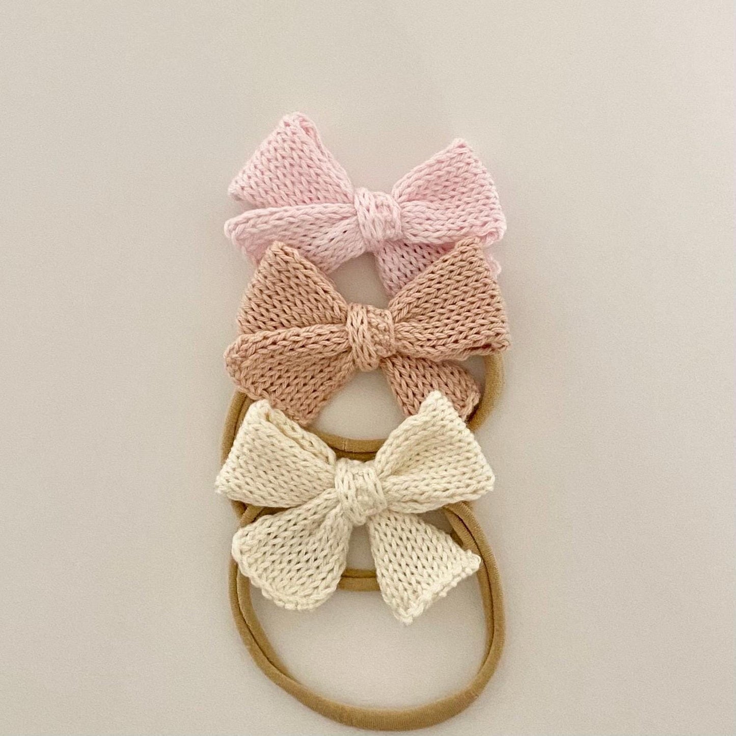 Knit Baby Bow Headband: Soft Cotton Head Accessory
