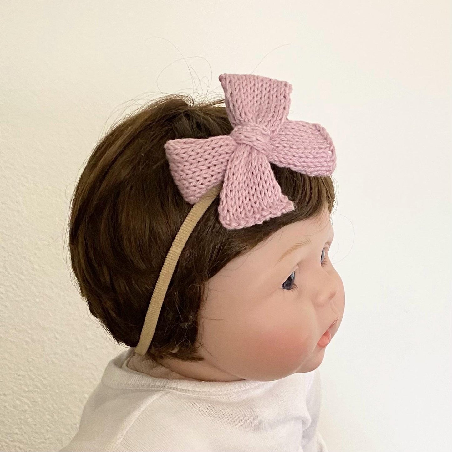 Knit Baby Bow Headband: Soft Cotton Head Accessory