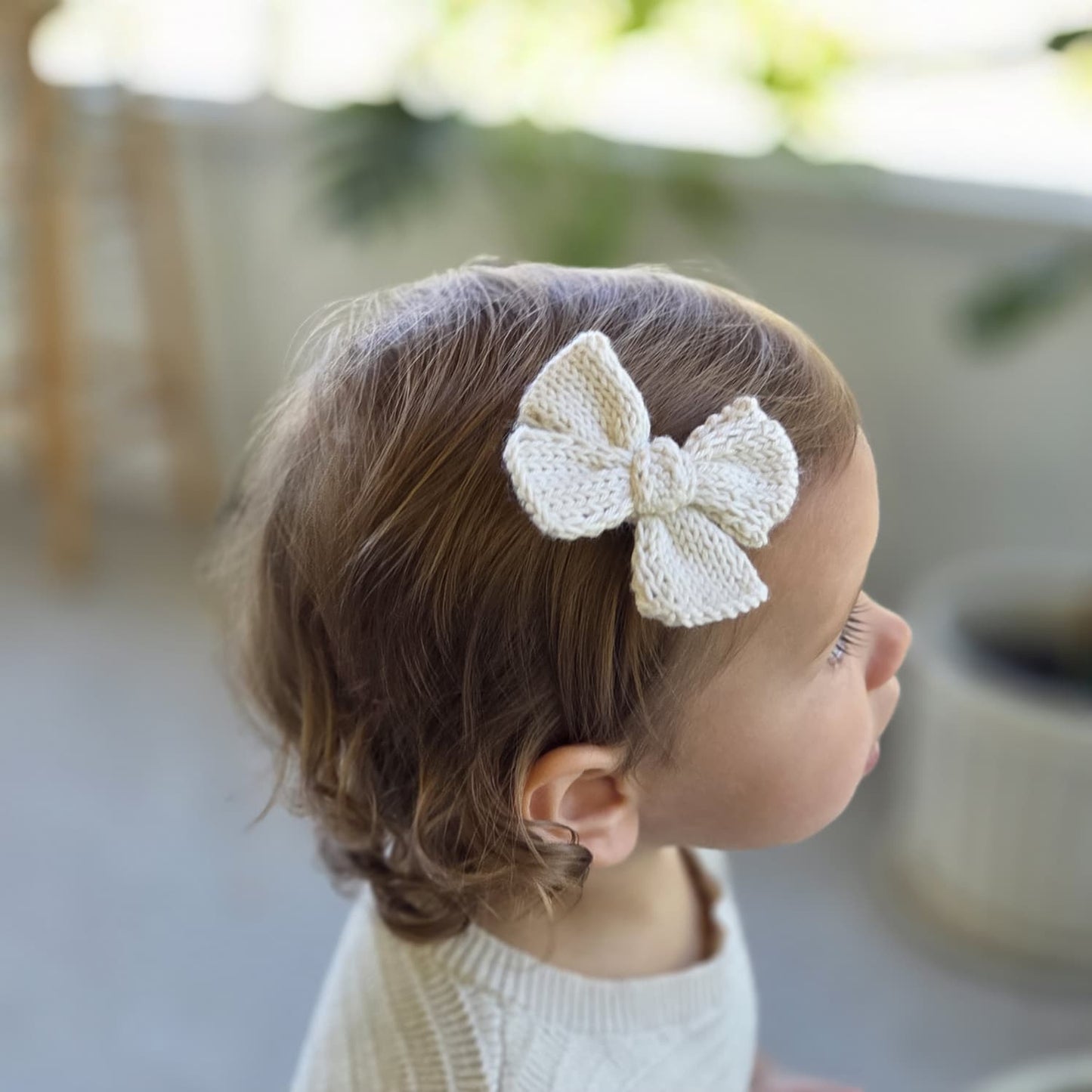 Knit Baby Bow Headband: Soft Cotton Head Accessory