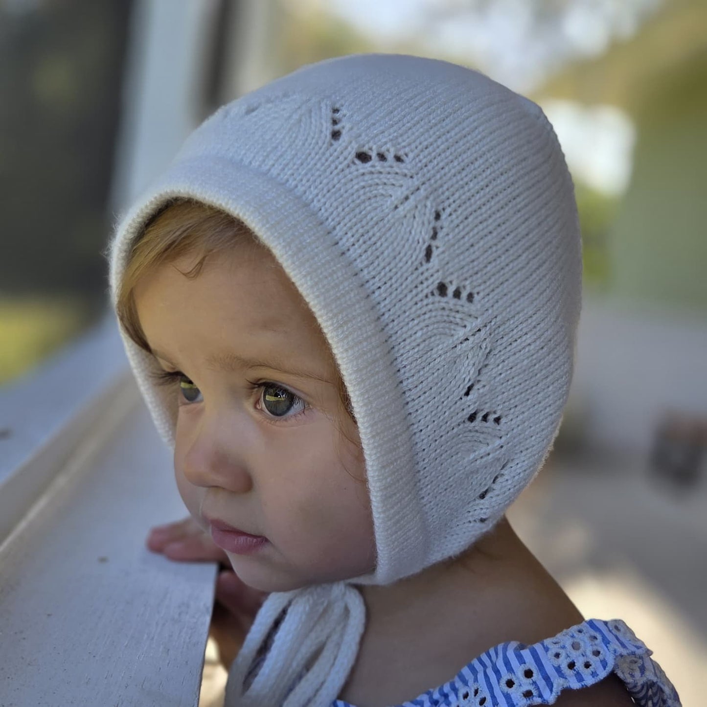 Cashmere Knit Baby Bonnet: Soft & Warm, Handmade in USA